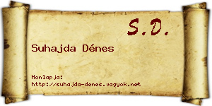 Suhajda Dénes névjegykártya